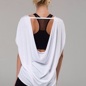NWT Onzie Drop Back Top in White